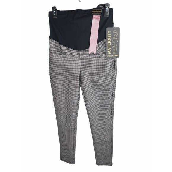 Free Haven Maternity Stretch Pants With Houndstooth Print Size XL - Picture 10 of 11